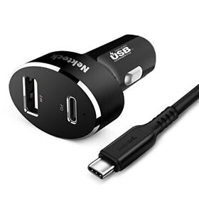 Type C Car Charger Nekteck Usb With 45w Power Delivery And 12w