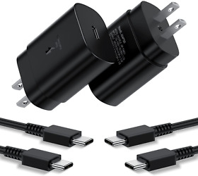 Type C Charger 2 Pack 25w Pd Usb Wall Super Fast Charging Block And 6ft