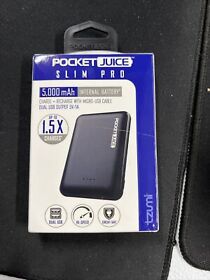 Tzumi Pocket Juice Slim Pro 5000 Mah Dual Usb Portable Charger