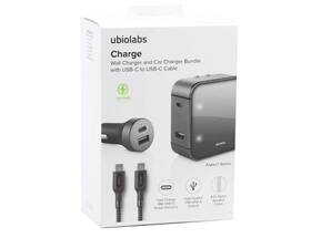 Ubio Labs 810012140645 Charge Wall Charger And Car Bundle With Usb-c To Cable