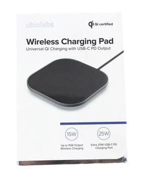 Ubio Labs 810012142724 Ubiolabs Wireless Charging Pad Qi Certified With Usb-c Output New
