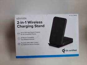Ubio Labs 810012143844 Ubiolabs 2-in-1 Wireless Charging Stand For Phones And Earbuds