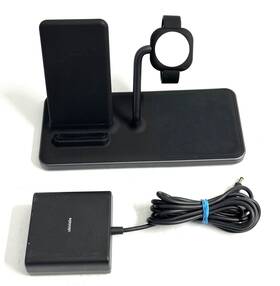 Awc11100 Ubio Labs Ubiolabs 3-in-1 Wireless Charging Stand With 20w Usb-c Power Delivery - Black