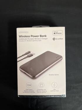 Pbb205 Ubio Labs 3 000mah Portable Wireless Charger Power Bank For Iphone 12 13 14 Max