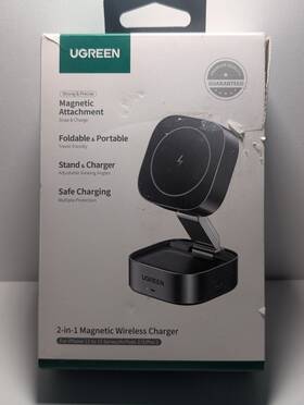 35278 Ugreen 2-in-1 Magnetic Wireless Charger Stand Iphone Magsafe Airpods Tested