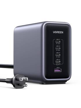 55474 Ugreen Nexode 300w Gan Usb C Charger 5-port Desktop Charging Space Gray