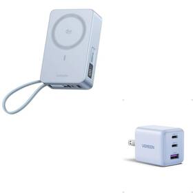 Ugreen 6a1589b0bfab7e386e64e838 Blue Charging Bundle 20000mah Magnetic Wireless Power Bank With Built In