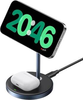 90668 Ugreen Magflow 2-in-1 Magnetic Wireless Charging Station Fast Black