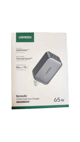 Cd244 Ugreen Nexode 65w Gan Usb C Wall Charger 3-port Compact Foldable Fast