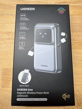 Pb764 Ugreen Group Limited Uno Magsafe Portable Charger Qi2 15w Power Bank Stand 10000mah