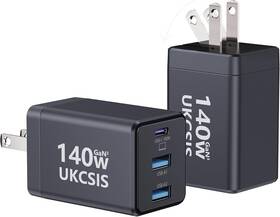 Jc06 Ukcsis 140w Usb C Charger Block - 3-port Gan Fast Chargers 2 Pack Foldable
