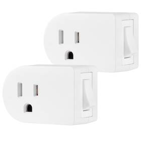 39713 Ultrapro Grounded Power Switch 2 Pack Outlet Extender 3 Prong Easy To Ins