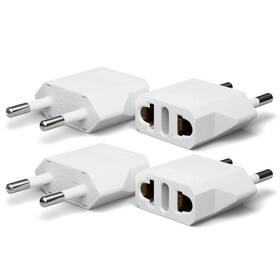 9120-1 Unidapt 4 Pack European Travel Plug Adapter Us To Europe Europ