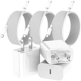 Uoyssimi 719081665090 Iphone 16 15 Charger Fast Charging 3 Pack 20w Usb C With 10ft Braided