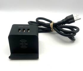 Pdc010 Uplift Desk Wireless Charging Power Hub Black Pre-owned
