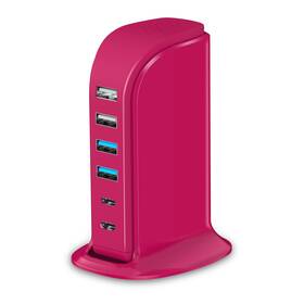 Up006c-p Upoy Usb Charging Station Multiports Hub 6 Ports Dual Type-c Tower
