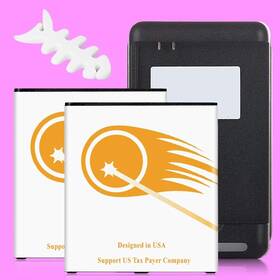 Sm-j337r Urs2go Premium Real 2x 4600mah Battery Charger Winder F Samsung Galaxy J3 Aura