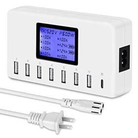 Usb Charger Slitinto 60w 12a 8-port Charging Station Multi Port Hub