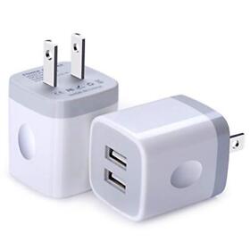 Usb Wall Charger Five Box 2pack Dual Port 2.1amp Fast Brick Base