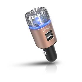 Jo-6291 Utile Car Ionizer Odor Eliminator Purifier With Dual Usb Charger Ion
