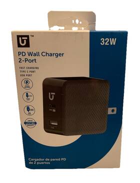 0766 Utilitech 826341046619 Pd 32w Type C And Usb Port Wall Outlet Charger 2-port Fast Charging 4