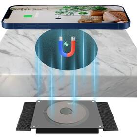 Uumao 726954466739 Magnetic Invisible Wireless 8-30mm Magsafe Desk Sticker Coil Included