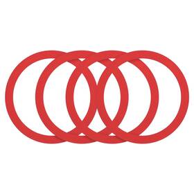 A25011600ux0626 Uxcell Magnetic Sticker Ring 4pcs - Universal Adapter Red