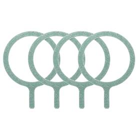 Uxcell A25031900ux1235 Magnetic Adapter Ring 4pcs Sticker Metal Flash Green