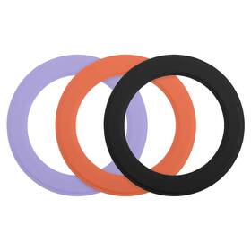 A25061200ux4059 Uxcell Magnetic Sticker Ring 3 Pcs Universal Black/orange/purple