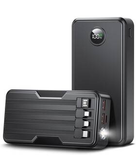 22.5w Uyayohu Yc-66 Power Bank 40000mah Portable Charger With 5 Outputs And 2 Inputs Black