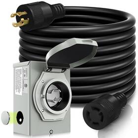 Ed-l302p Vancitrue Ed-307r 30 Amp Generator Cord And Pre-drilled Power Inlet Box Co