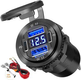 Dualqc30pd Vanone Dual Pd Usb C Ports And Quick Charge 3.0 Car Charger Socket