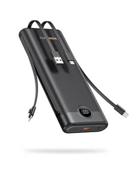 22.5w Veektomx 198168531075 Power Bank 30000mah Fast Charging Portable Charger Built In Cables Us