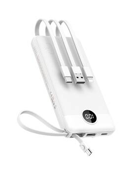 Veektomx 735071099799 Portable Charger With Built In Cables 10000mah Usb C Power Bank 5 Outpu