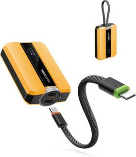 Vt107 Veektomx Pd 30w Super Fast Charging Portable Charger 10000mah Amber Yellow