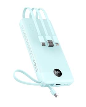Vt201 Veektomx Portable Charger With Built-in Cables 20000mah Power Bank For Iphone Fast C