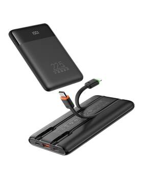 22.5w Veger 977525751493 Portable Charger With Built In Cables Slim 10000mah Pd Fast Charging U
