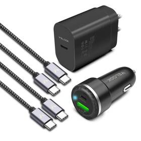 Vl-cc07d Velogk Super Fast Charger Type C Kit 25w Pd Pps Usb Wall/car For