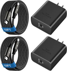 Vl-wa06-11 Velogk 45w Super Fast Charger Usb C 45 Watt Type-c Android Phone 10ft Black