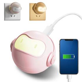 Ventaron 809912740682 Cute 30w Usb C Night Light Wall Charger Space Bot Gan Fast Pd Charging Block
