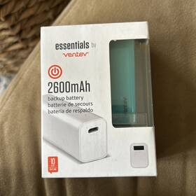 Ventev 729198789756 Essentials Portable Backup Battery 2600 Mah Usb Powered Device