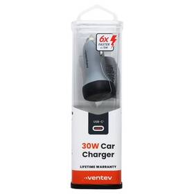 Cc30-hd257362 Ventev 30w Fast Charging Usb-c Car Charger - Dark Gray
