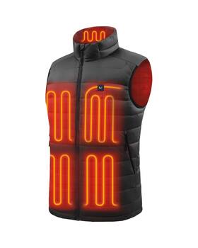 Venustas 976043349533 Mens Recycled Heated Down Vest With Battery Pack Lightweight Elect
