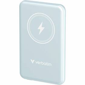 32242 Verbatim Corporation Charge Ftnft Go Magnetic Wireless Power Bank 5000 Mah Blue