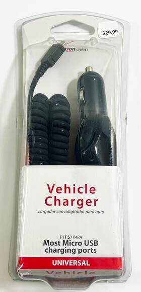 Verizon 097738532620 Wireless Universal Usb Vehicle Charger Black