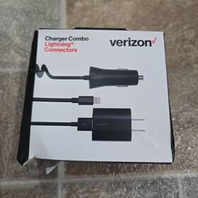 Verizon 097738604228 Usb-c Car And Wall Fast Charger Combo With Cable For Iphone Ipad Ipod