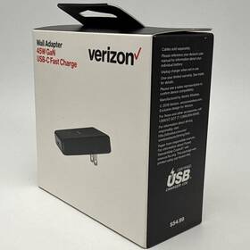 Tvl45wgantypec Verizon 097738607458 Gan 45w Fast Charge Usb-c Wall Charger For Galaxy S23/s22/s21/ultra/note
