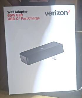 Verizon 097738607885 Wall Adapter 65w Gan Usb-c Fast Charge New