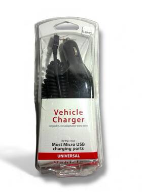Verizon 735551352963 Wireless Coiled Car Charger Vehicle Dc Power Adapter Micro Usb - New
