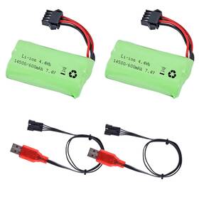 Sm-4p Vicmile 605162160021 7.4v Li-ion Battery 600mah 2s Rechargeable Lithium With Plug An